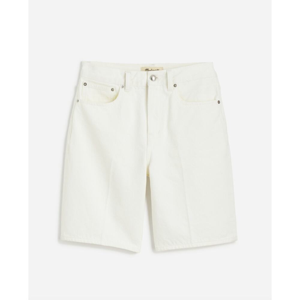 Madewell The 1997 Denim Bermuda Short Pure White Rigid High Rise US 27 NWOT - Picture 6 of 13